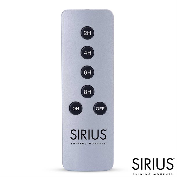 Sirius fjernbetjening med 2, 4, 6, eller 8 timerfunktion samt on/off funktion